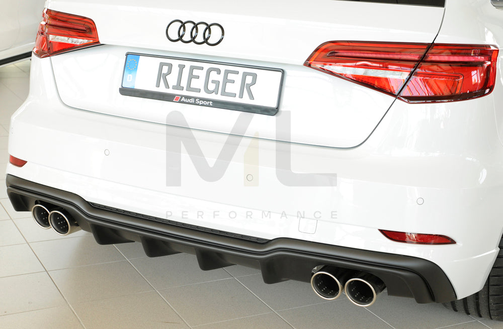 Rieger 00056822 Audi 8V A3 Rear Diffuser 5 | ML Performance EU Car Parts