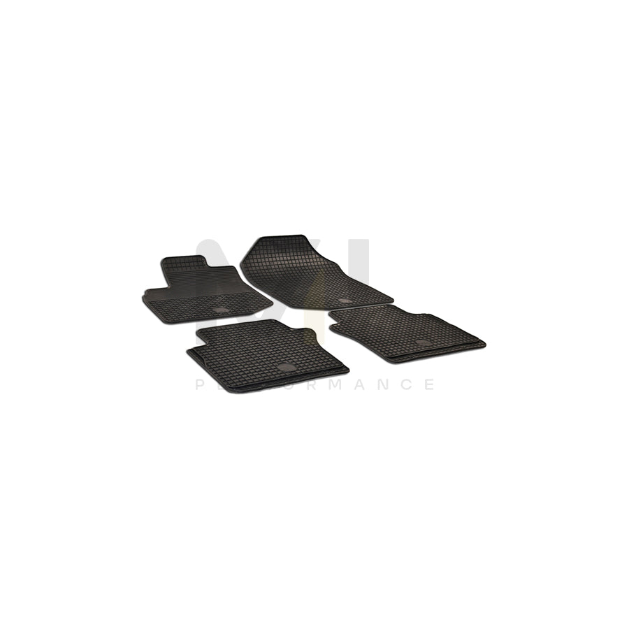 WALSER 50348 Floor mat set Elastomer, Front and Rear, Quantity: 4, Black | ML Performance Car Parts