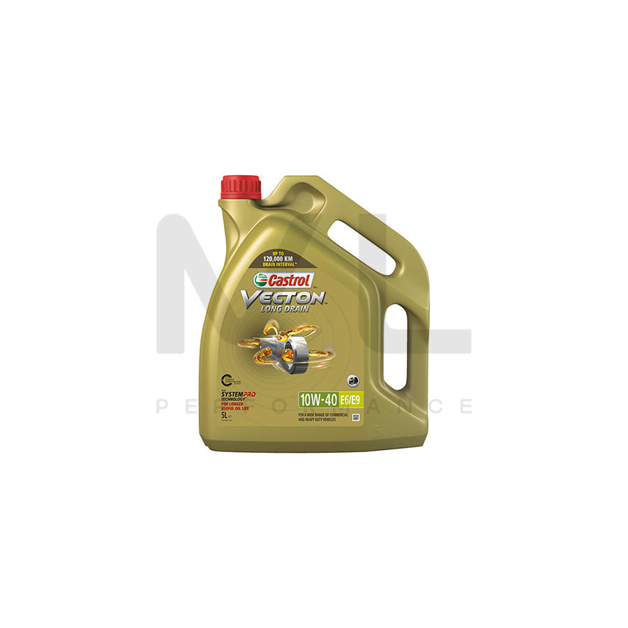 Castrol Vecton 10W-40 Long Drain Truck E6/E9 - 5Ltr Engine Oil ML Performance UK ML Car Parts