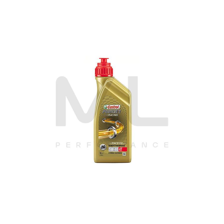 Castrol Power1 5W-40 Racing 4T Motorcycle 4 Stroke - 1Ltr Engine Oil ML Performance UK ML Car Parts