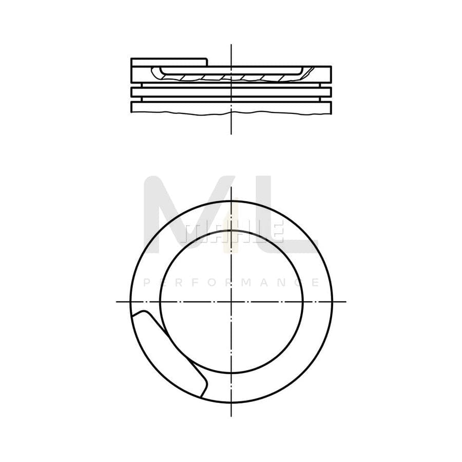 MAHLE ORIGINAL 011 08 11 Piston 79,5 mm, without cooling duct | ML Performance Car Parts