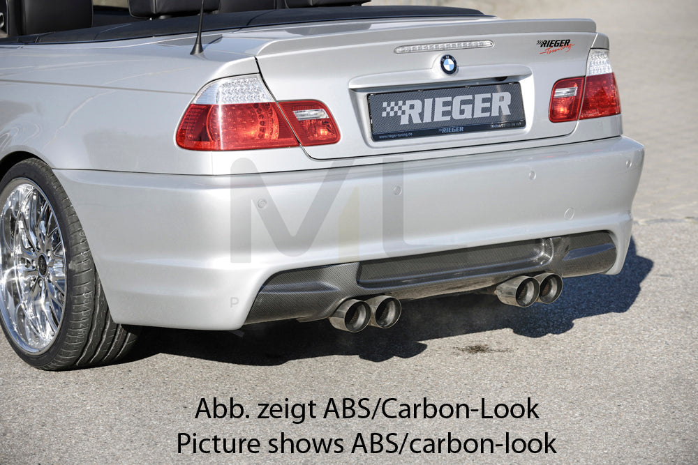 Rieger 00050255 BMW 3 Series E46 Rear Diffuser 2 | ML Performance EU Car Parts