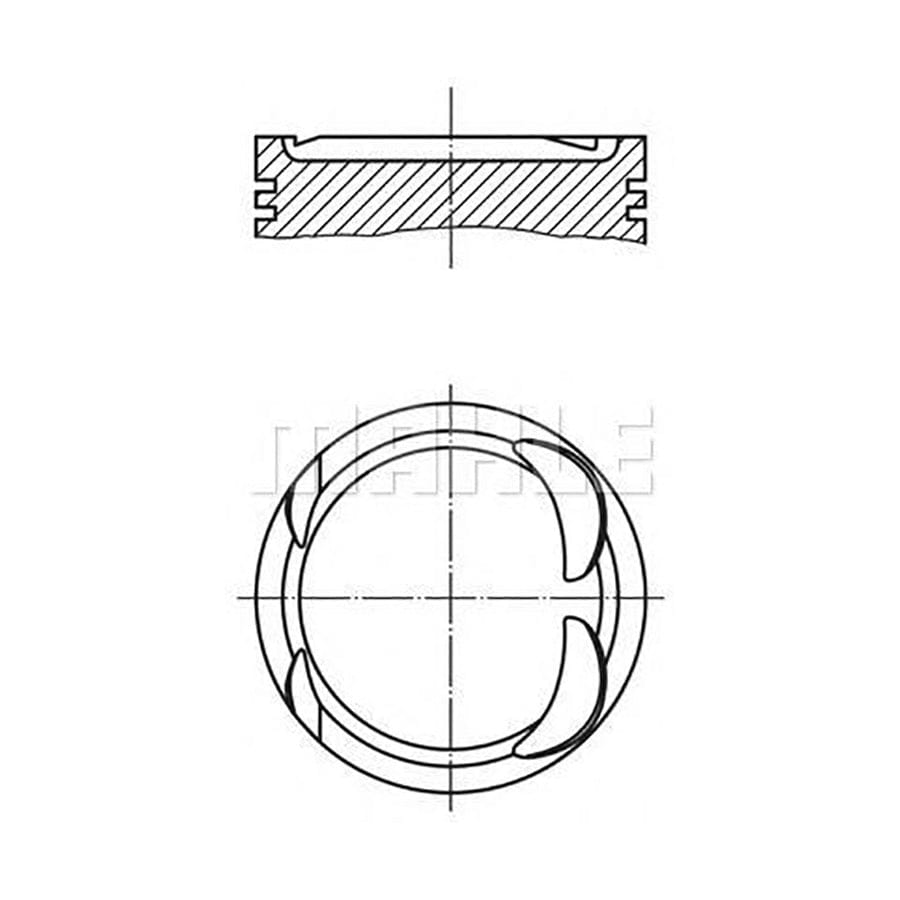 MAHLE ORIGINAL 676 05 01 Piston 76 mm, with piston rings | ML Performance Car Parts