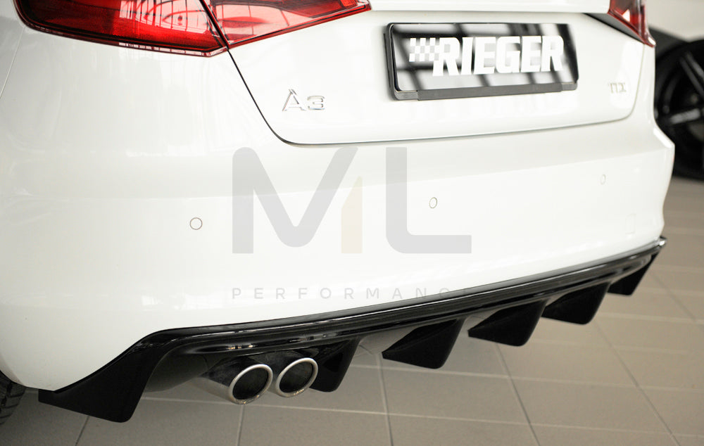 Rieger 00088100 Audi 8V A3 Rear Diffuser 2 | ML Performance EU Car Parts