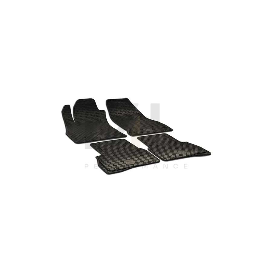 WALSER 50669 Floor mat set for FIAT DOBLO Elastomer, Front and Rear, Quantity: 4, Black | ML Performance Car Parts