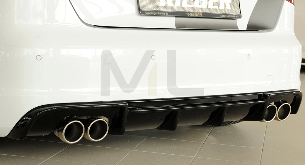 Rieger 00088172 Audi 8V S3 Rear Diffuser 6 | ML Performance EU Car Parts