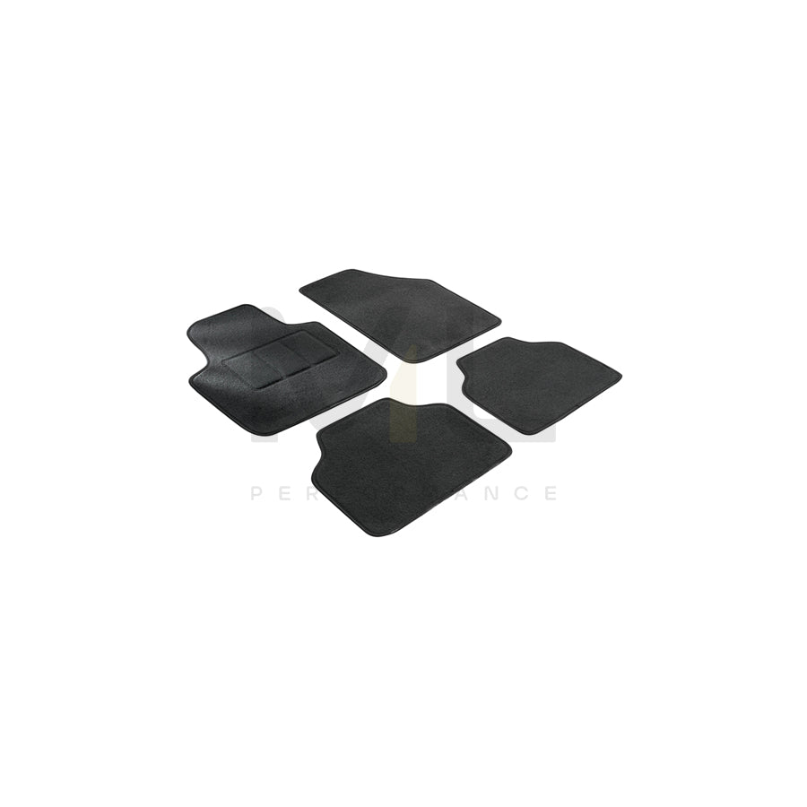 WALSER Tailored 14612 Floor mat set Textile, Front and Rear, Quantity: 4, Black | ML Performance Car Parts