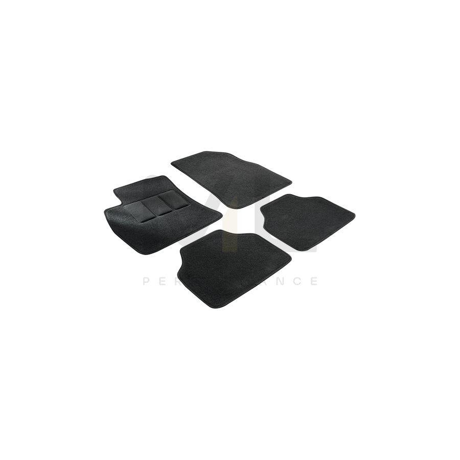 WALSER Tailored 14609 Floor mat set Textile, Front and Rear, Quantity: 4, Black | ML Performance Car Parts