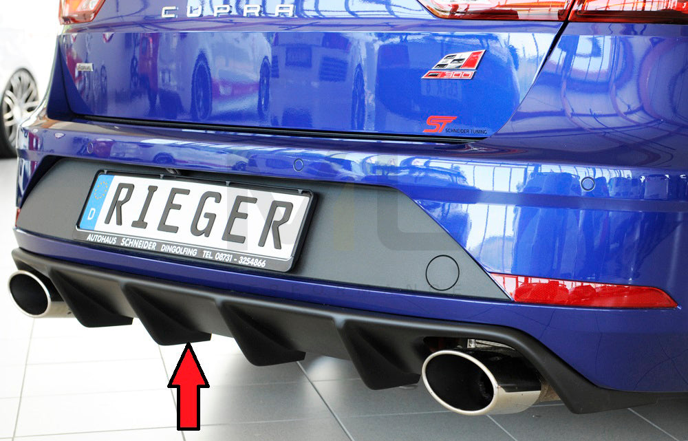 Rieger 00027038 SEAT 5F Leon Cupra Rear Diffuser 1 | ML Performance EU Car Parts