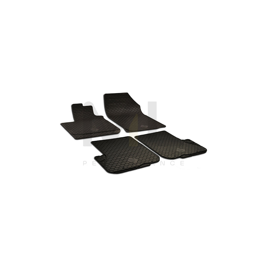 WALSER 50757 Floor mat set for DACIA Sandero II Elastomer, Front and Rear, Quantity: 4, Black | ML Performance Car Parts