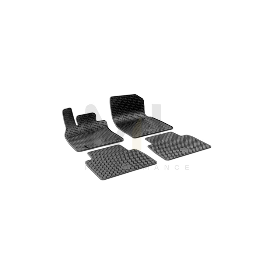 WALSER RubberLine 50882 Floor mat set Elastomer, Front and Rear, Quantity: 4, Black | ML Performance Car Parts