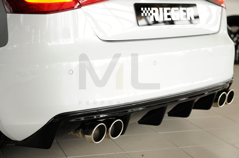 Rieger 00088101 Audi 8V A3 Rear Diffuser 5 | ML Performance EU Car Parts