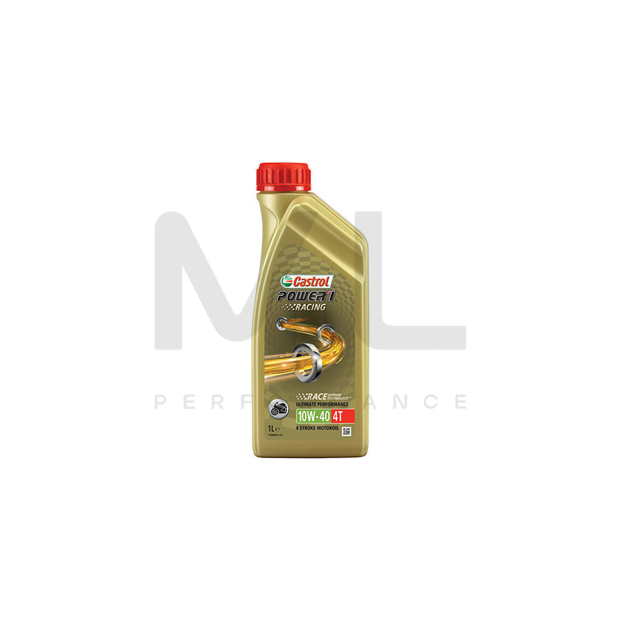 Castrol Power1 10W-40 Racing 4T Motorcycle 4 Stroke - 1Ltr Engine Oil ML Performance UK ML Car Parts