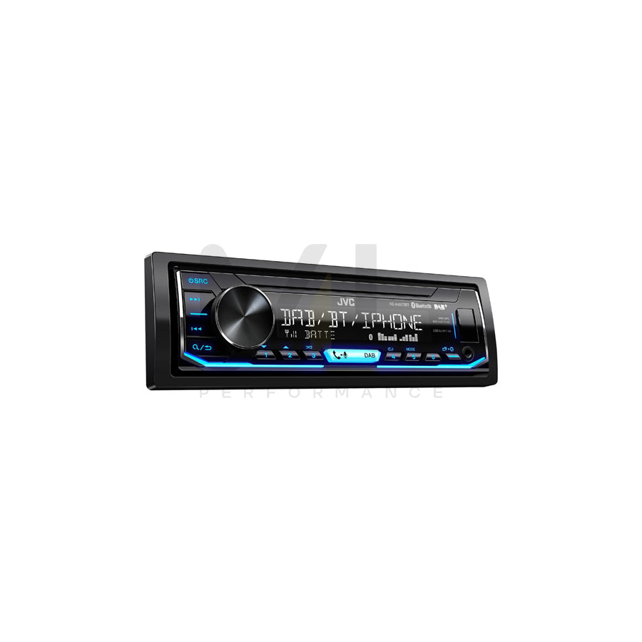 JVC KD-X451DBT Car stereo 1 DIN, AOA 2.0, Made for iPod/iPhone, AAC, FLAC, MP3, WAV, WMA, DAB+ tuner, Spotify | ML Performance Car Parts