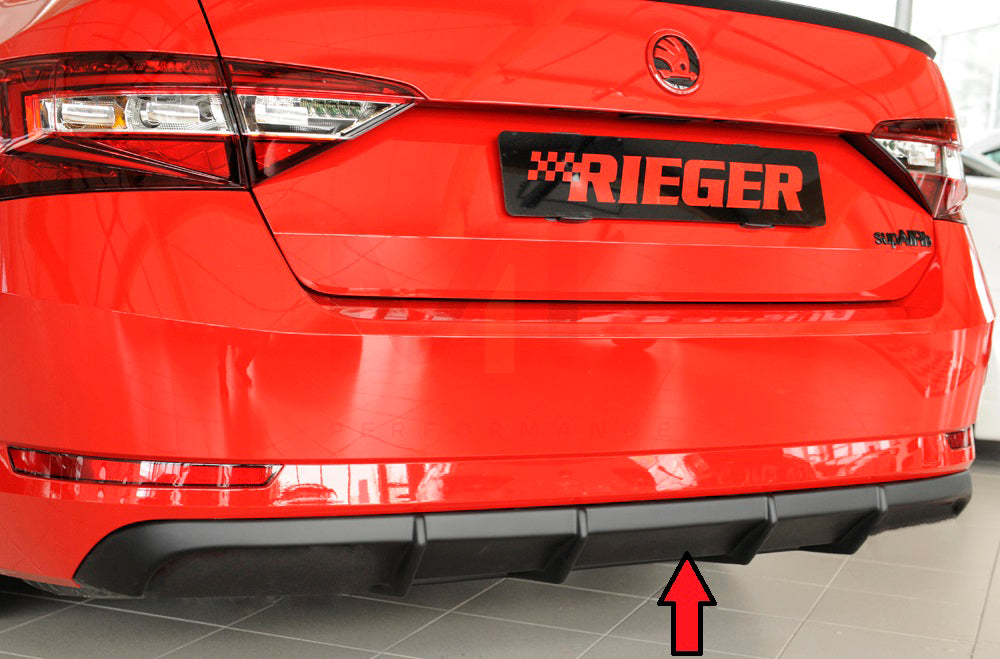 Rieger 00079045 Skoda 3T 3V Superb III Rear Diffuser 1 | ML Performance EU Car Parts