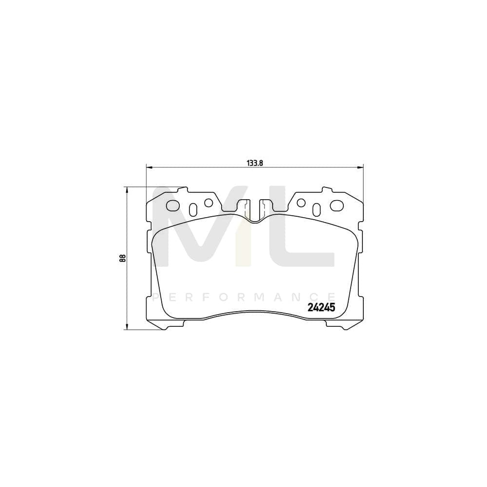 Brembo P 83 075 Brake Pad Set For Lexus Ls Prepared For Wear Indicator | ML Performance Car Parts