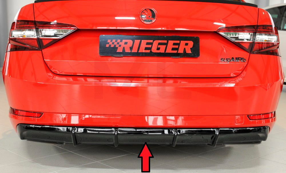 Rieger 00088154 Skoda 3T 3V Superb III Rear Diffuser 1 | ML Performance EU Car Parts