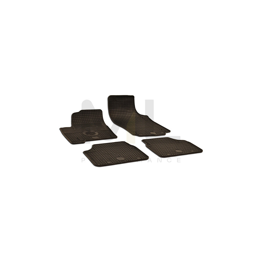 WALSER Tailored 50486 Floor mat set for OPEL MERIVA Elastomer, Front and Rear, Quantity: 4, Black | ML Performance Car Parts