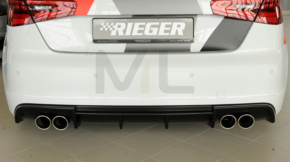 Rieger 00056805 Audi 8V A3 Rear Diffuser 5 | ML Performance EU Car Parts