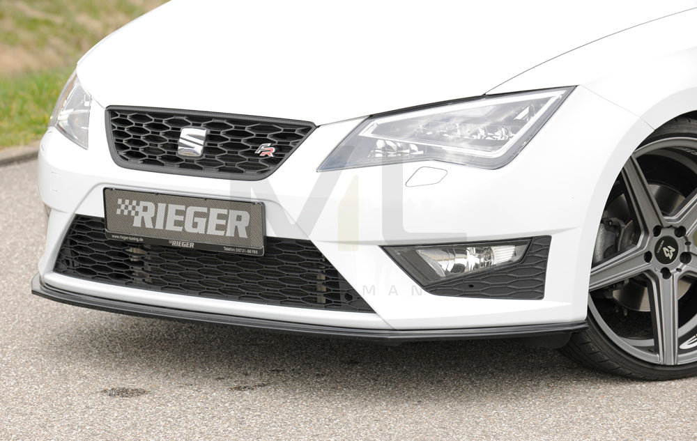 Rieger 00088105 SEAT 5F Front Splitter (Leon FR & Leon Cupra) 3 | ML Performance EU Car Parts