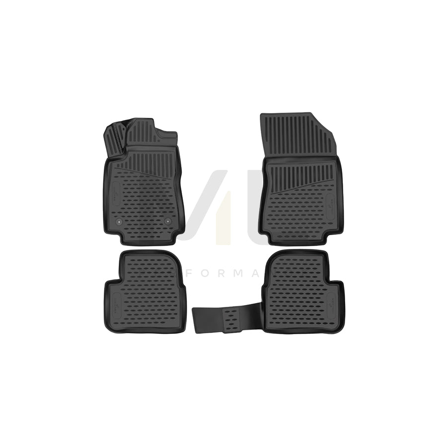 WALSER Tailored, XTR 75249 Floor mat set Elastomer, Front and Rear, Black | ML Performance Car Parts