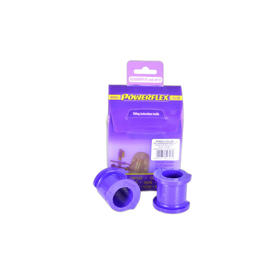 Powerflex PFR85-1313-28 VW Rear Anti Roll Bar Bush To Arm 28mm (Inc. T6 & T5 Transporter) | ML Performance EU Car Parts