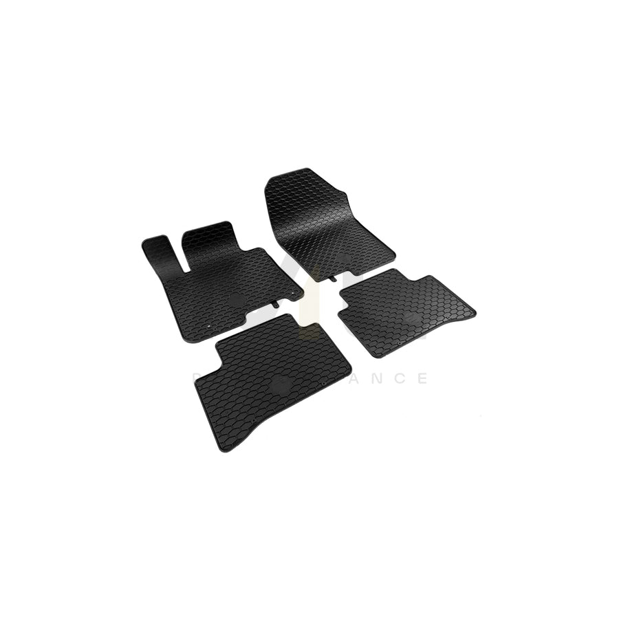 WALSER RubberLine 50877 Floor mat set Elastomer, Front and Rear, Quantity: 4, Black | ML Performance Car Parts