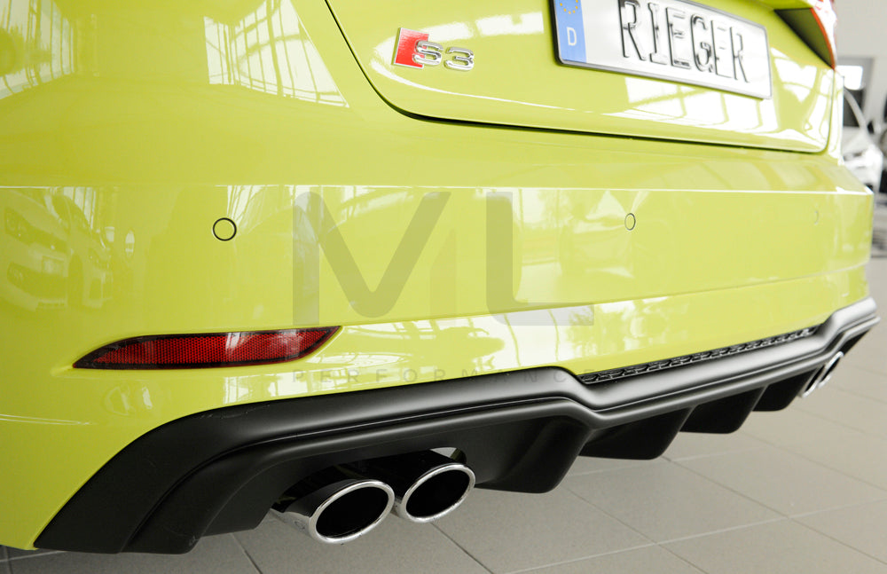 Rieger 00056821 Audi 8V S3 Rear Diffuser 9 | ML Performance EU Car Parts