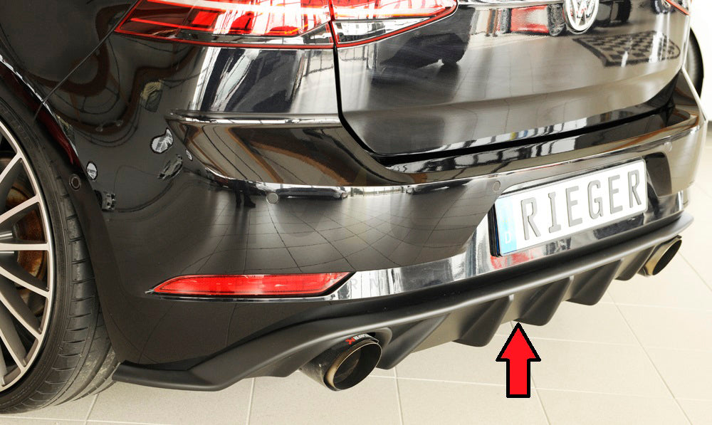 Rieger 00059589 VW Mk7 Golf GTI Rear Diffuser 1 | ML Performance EU Car Parts