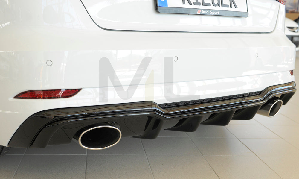 Rieger 00088183 Audi 8V Rear Diffuser (A3 & S3) 2 | ML Performance EU Car Parts