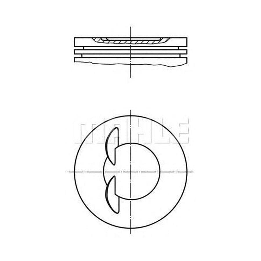 MAHLE ORIGINAL 607 05 01 Piston 76,5 mm, with piston rings | ML Performance Car Parts