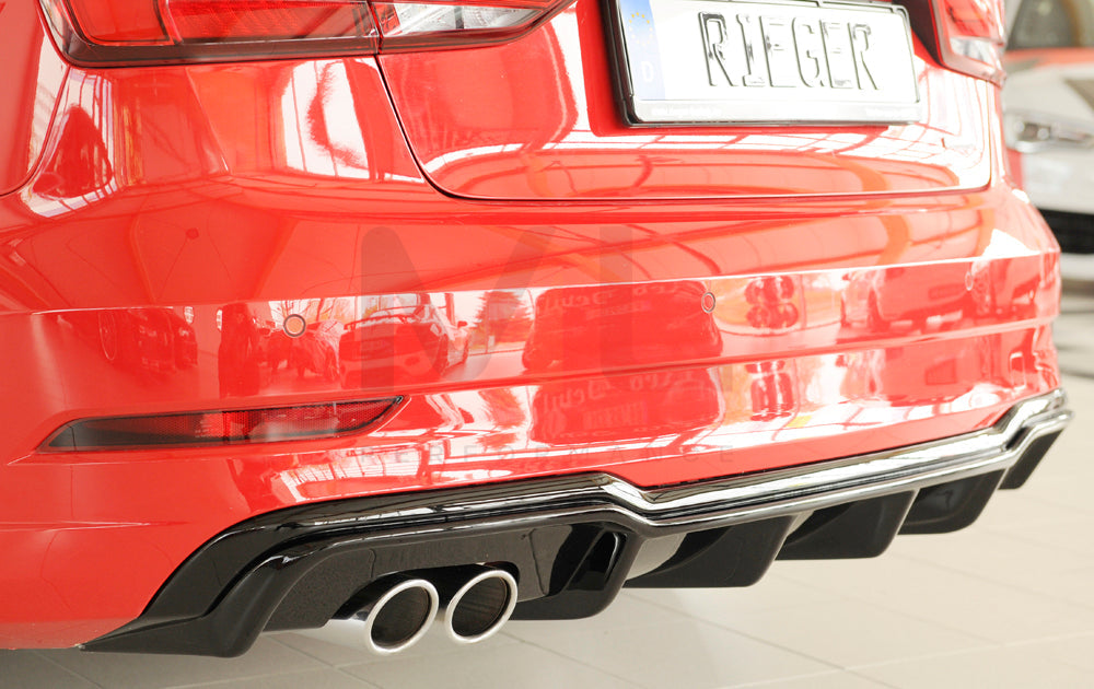 Rieger 00088184 Audi 8V A3 Rear Diffuser 2 | ML Performance EU Car Parts