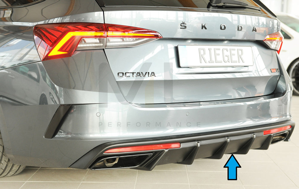 Rieger 00079037 Skoda NX Octavia RS Rear Diffuser 1 | ML Performance EU Car Parts