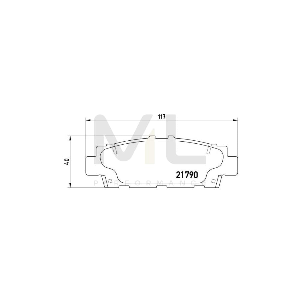 Brembo P 83 032 Brake Pad Set For Lexus Ls I (Xf10) Excl. Wear Warning Contact | ML Performance Car Parts