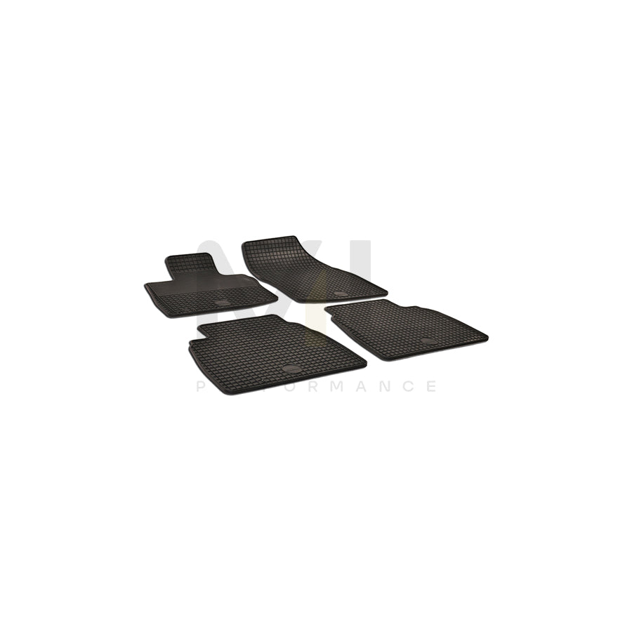 WALSER 50346 Floor mat set for HONDA CIVIC Elastomer, Front and Rear, Quantity: 4, Black | ML Performance Car Parts