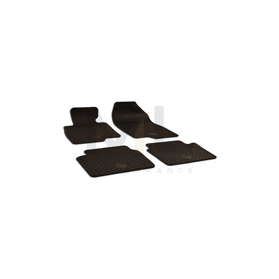 WALSER 50779 Floor mat set for MAZDA 3 Elastomer, Front and Rear, Quantity: 4, Black | ML Performance Car Parts