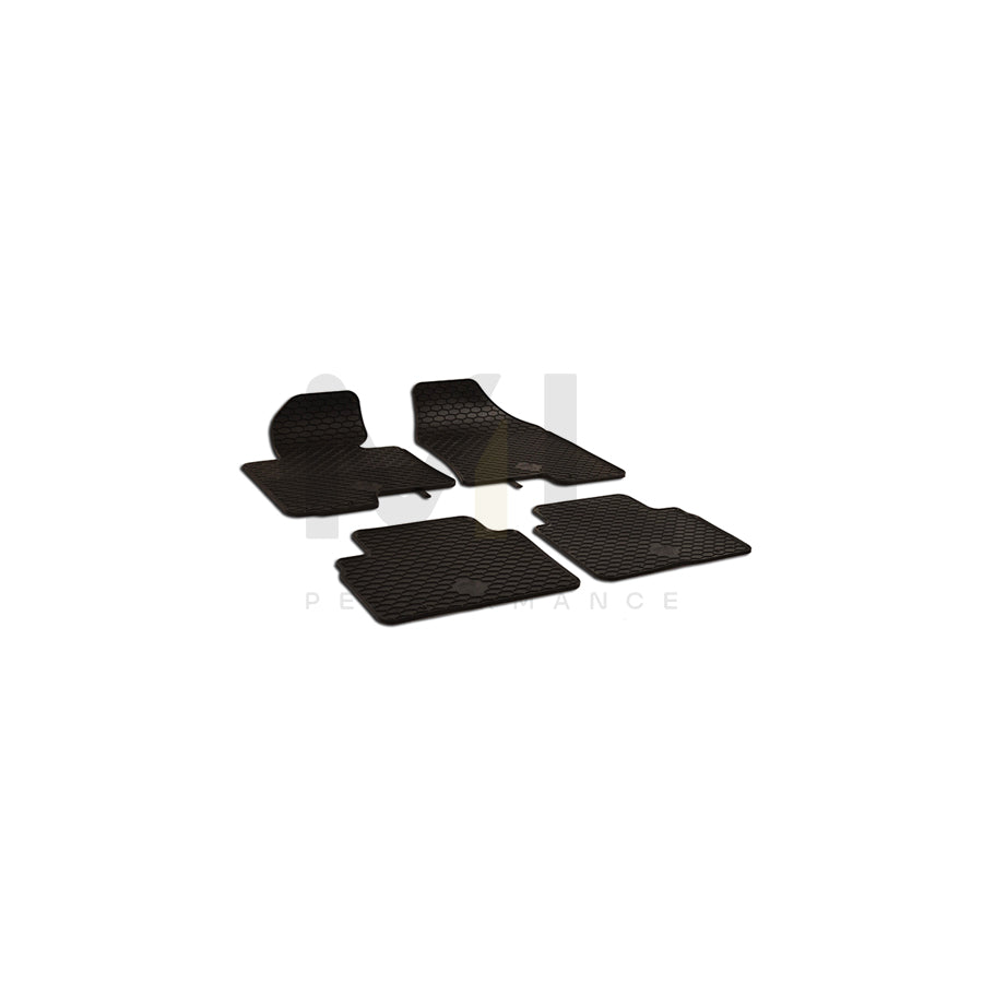 WALSER 50355 Floor mat set Elastomer, Front and Rear, Quantity: 4, Black | ML Performance Car Parts