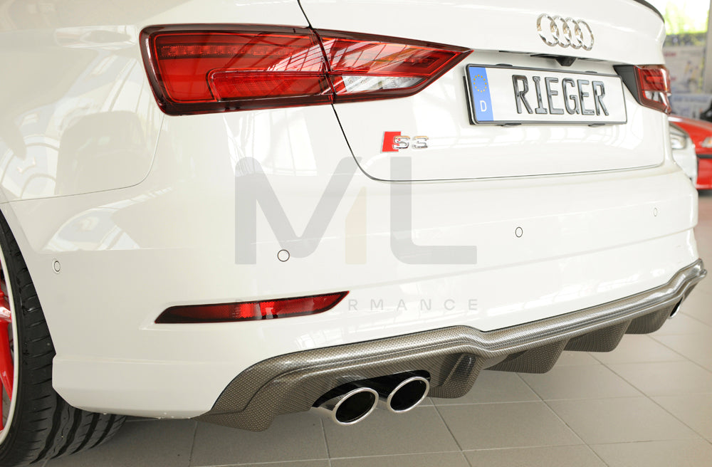 Rieger 00099615 Audi 8V S3 Rear Diffuser 10 | ML Performance EU Car Parts