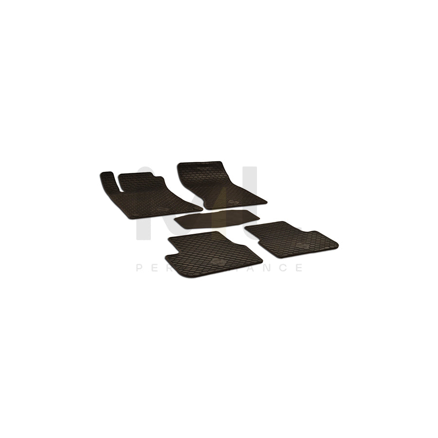 WALSER Tailored 50672 Floor mat set Elastomer, Front and Rear, Quantity: 5, Black | ML Performance Car Parts