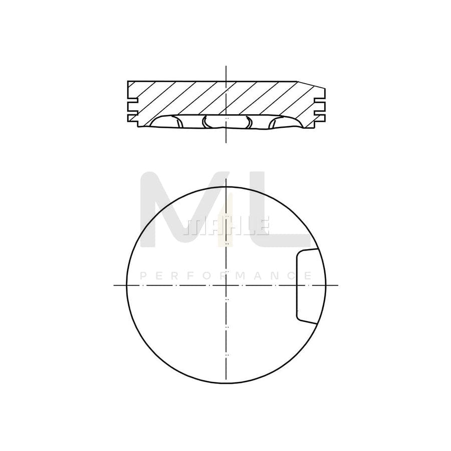 MAHLE ORIGINAL 033 13 02 Piston 81,51 mm, without cooling duct | ML Performance Car Parts