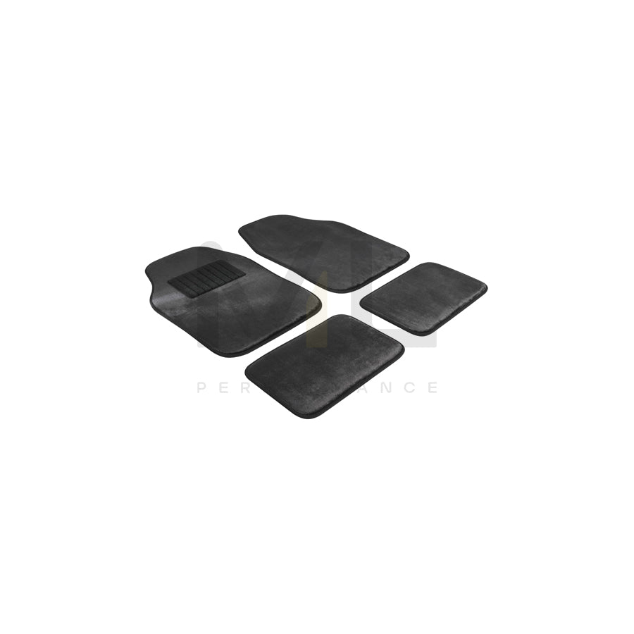 WALSER Universal fit, Comfort Drive 29044 Floor mat set Velor 12 mm, Textile, Front and Rear, Quantity: 4, Black | ML Performance Car Parts