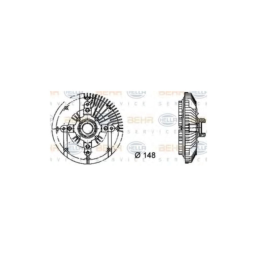 Hella 8MV 376 732-321 Fan Clutch