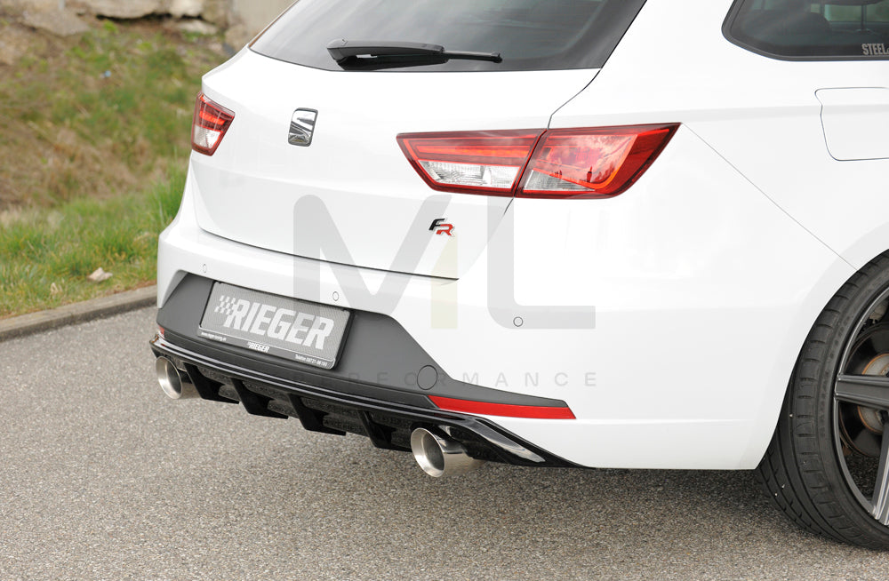 Rieger 00088104 SEAT 5F Leon FR Rear Diffuser 4 | ML Performance EU Car Parts