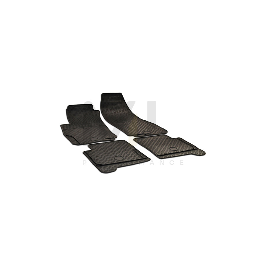 WALSER 50434 Floor mat set Elastomer, Front and Rear, Quantity: 4, Black | ML Performance Car Parts