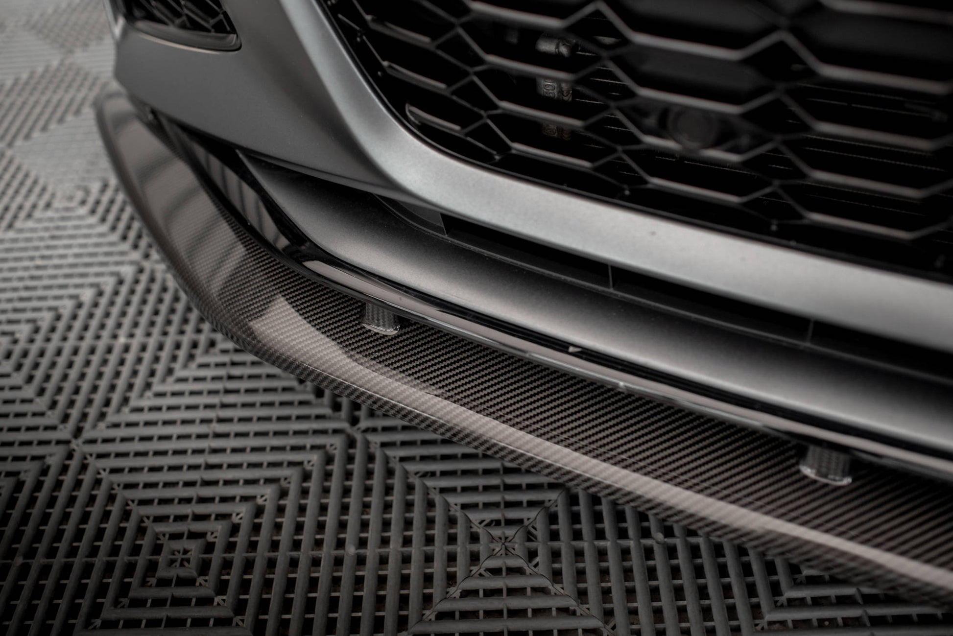 MAXTON DESIGN CF-AU-RS6-C8-FD1-245-P CARBON FIBER FRONT SPLITTER AUDI RS6 C8 / RS7 C8 | ML Performance