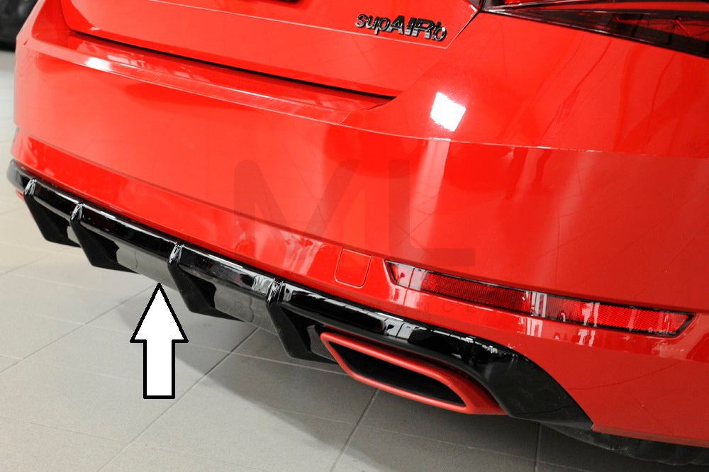 Rieger 00088271 Skoda 3T 3V Superb III Rear Diffuser 1 | ML Performance EU Car Parts