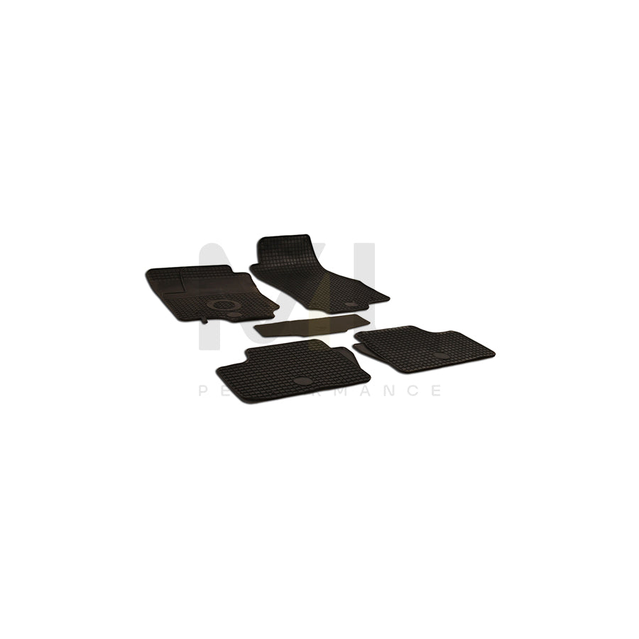 WALSER 50719 Floor mat set for OPEL ASTRA Elastomer, Front and Rear, Quantity: 5, Black | ML Performance Car Parts