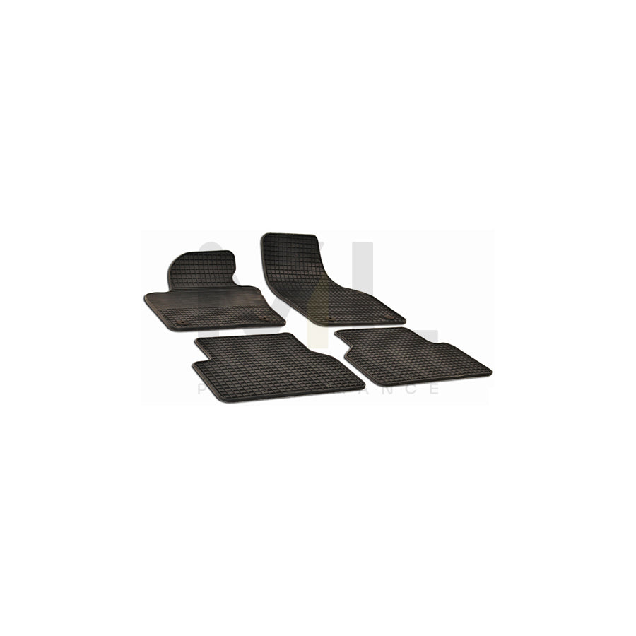 WALSER 50666 Floor mat set for AUDI Q3 (8UB, 8UG) Elastomer, Front and Rear, Quantity: 4, Black | ML Performance Car Parts