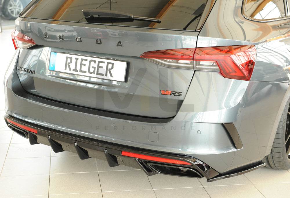 Rieger 00088254 Skoda NX Octavia RS Rear Diffuser 9 | ML Performance EU Car Parts