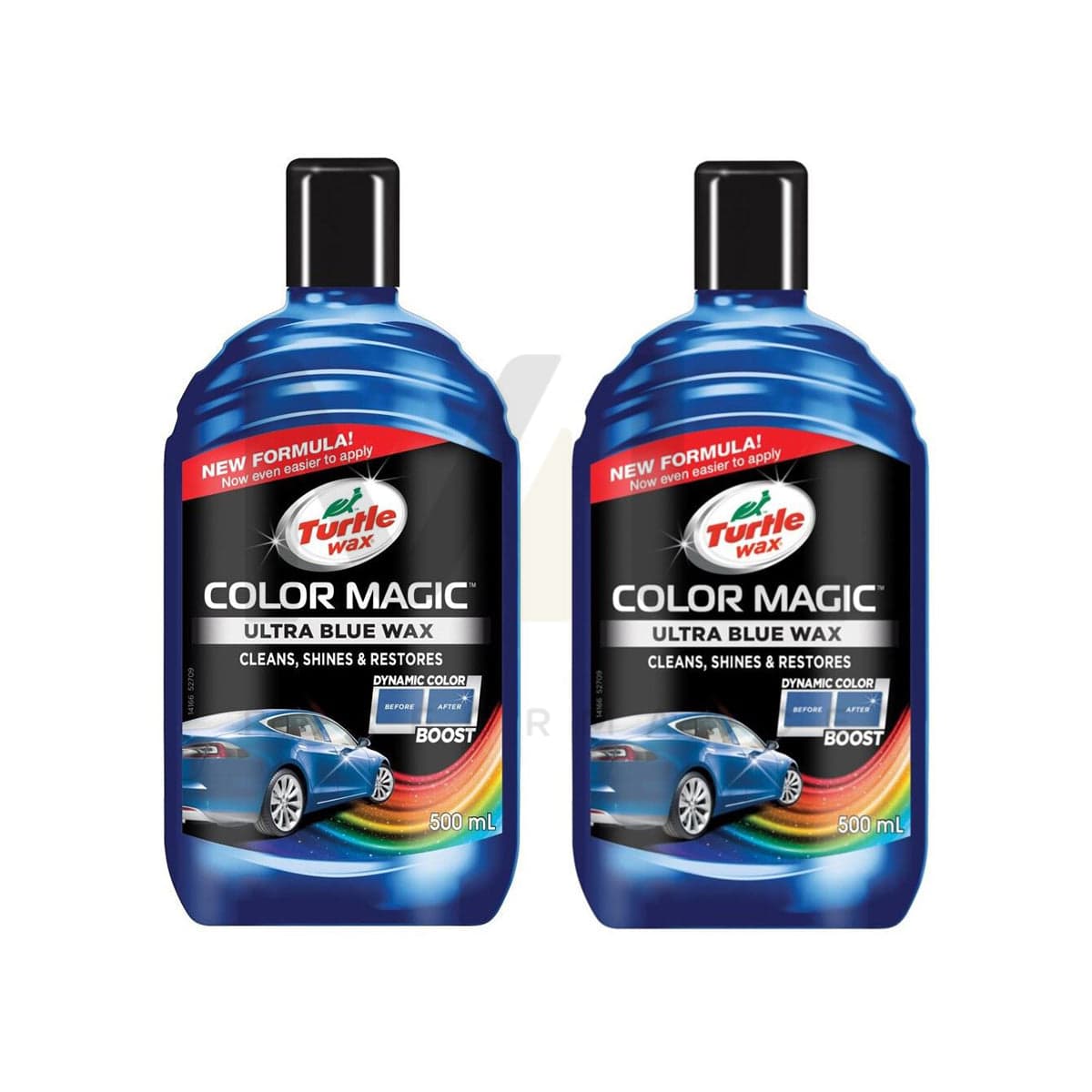 Turtle Wax Color Magic Blue Car Wax Polish 2 X 500 Ml